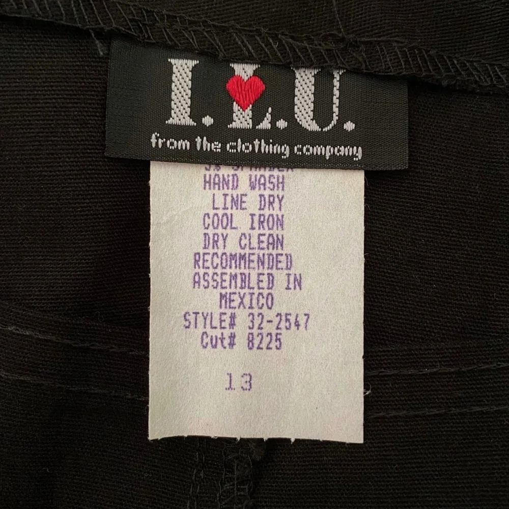 Vintage Deadstock 90s Y2K ILU Black Skirt 13